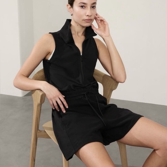 NWT Athleta Retroterry Romper Medium TALL - Picture 1 of 5